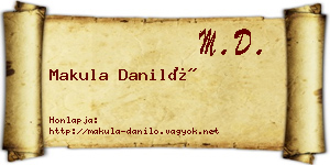 Makula Daniló névjegykártya